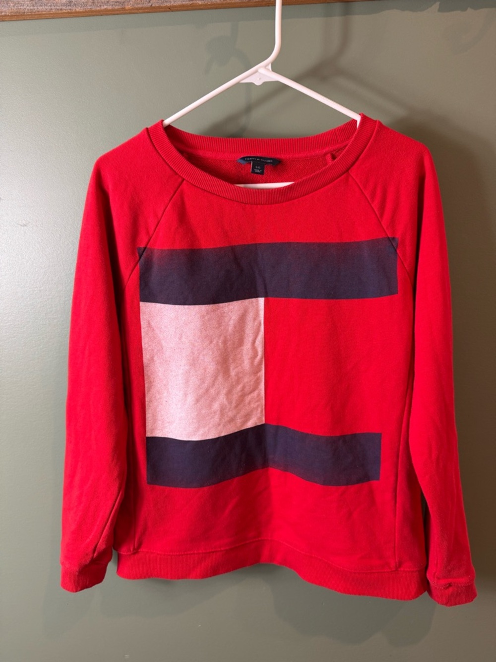 Red Colorblock Sweatshirt - Picture 3 of 10